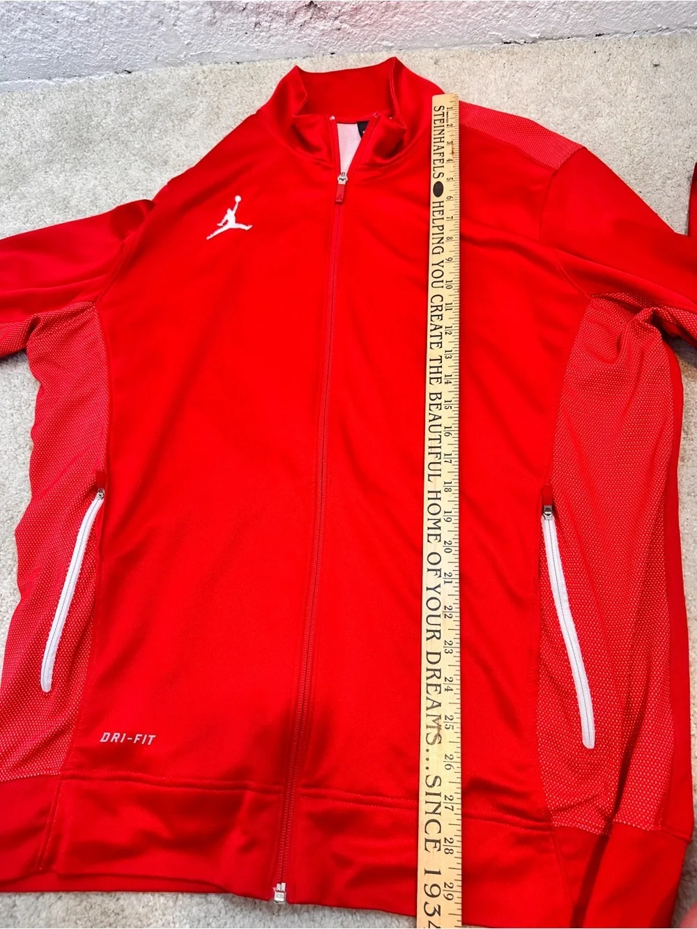 Nike Men's Air Jordan Flight Team Dri-Fit Jacket Full Zip Red Size XL